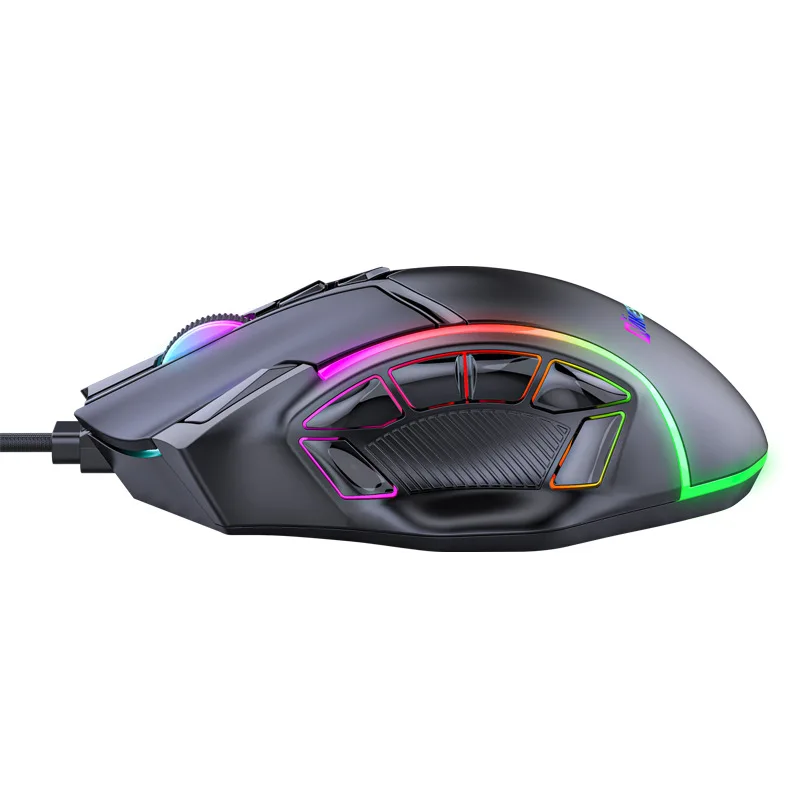 12 Teclas Programáveis Jogo Mouse RGB Luz