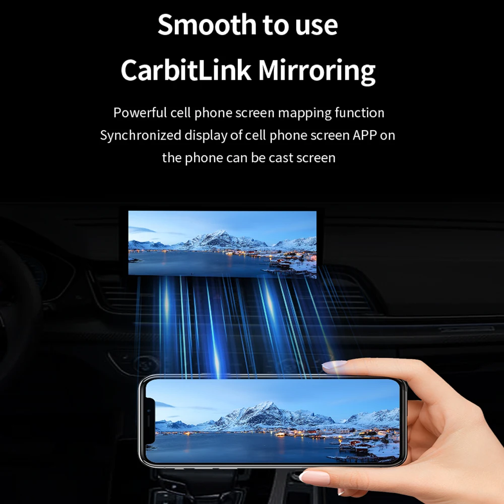Фото Универсальный CarPlay Ai Box Android 10.0, беспроводной Android Auto для потоковой передачи музыки, аксессуары №5