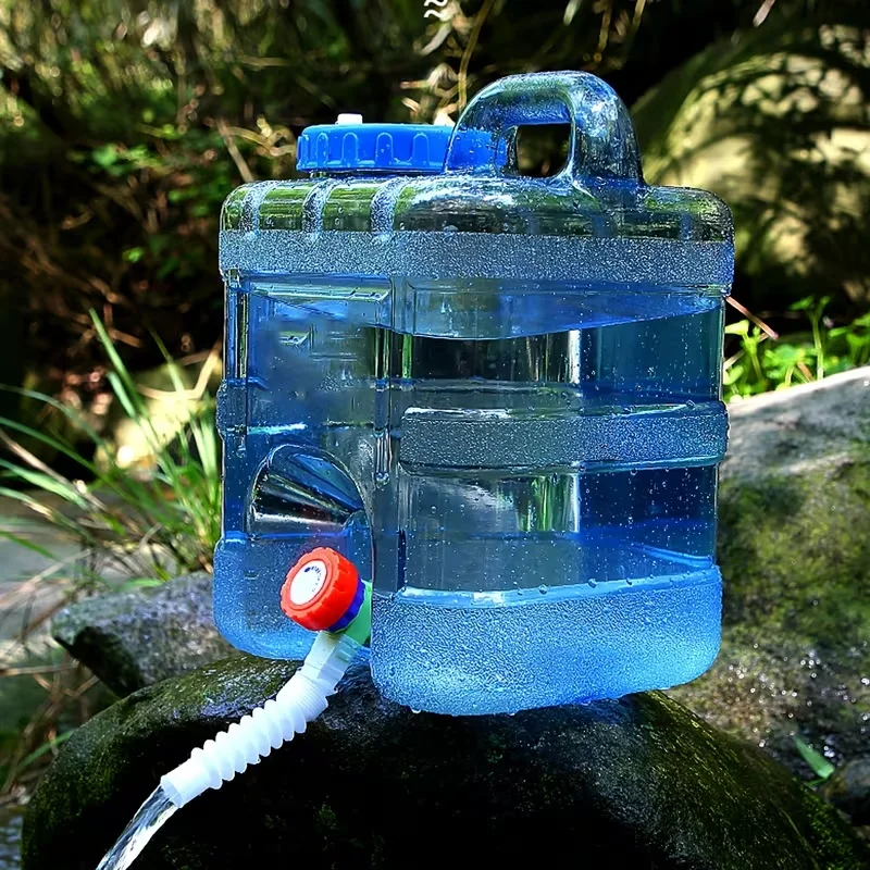 Camping Supplies Food Grade Storage Tank Bucket Faucet Outdoor Camping Fresh Water Container With Lid Lightweight_voghion.com