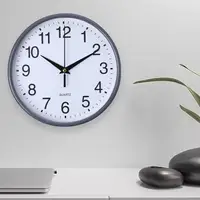 Numerals Wall Clock Stylish Accurate Round Wall Clocks for Easy-to-read Timekeeping Battery Operated Non-ticking Quartz Decor 2