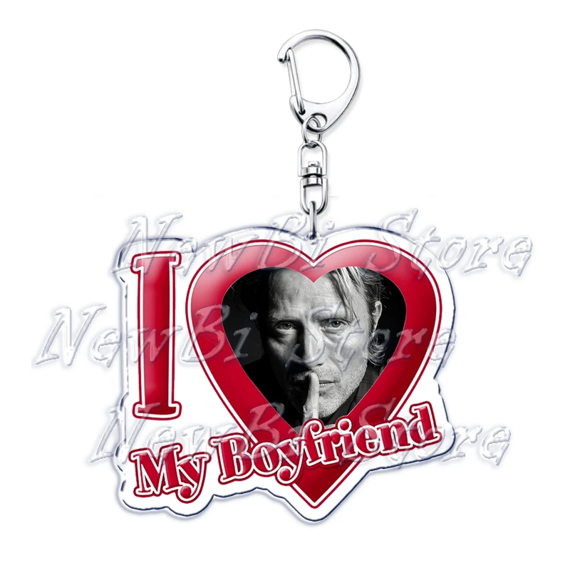 Ich liebe meinen Freund Mads Dittmann Mikkelsen Schlüsselanhänger Hannibal Schlüsselanhänger für Zubehör Taschenanhänger Schlüsselanhänger Ring Schmuck Geschenke – Detail 33