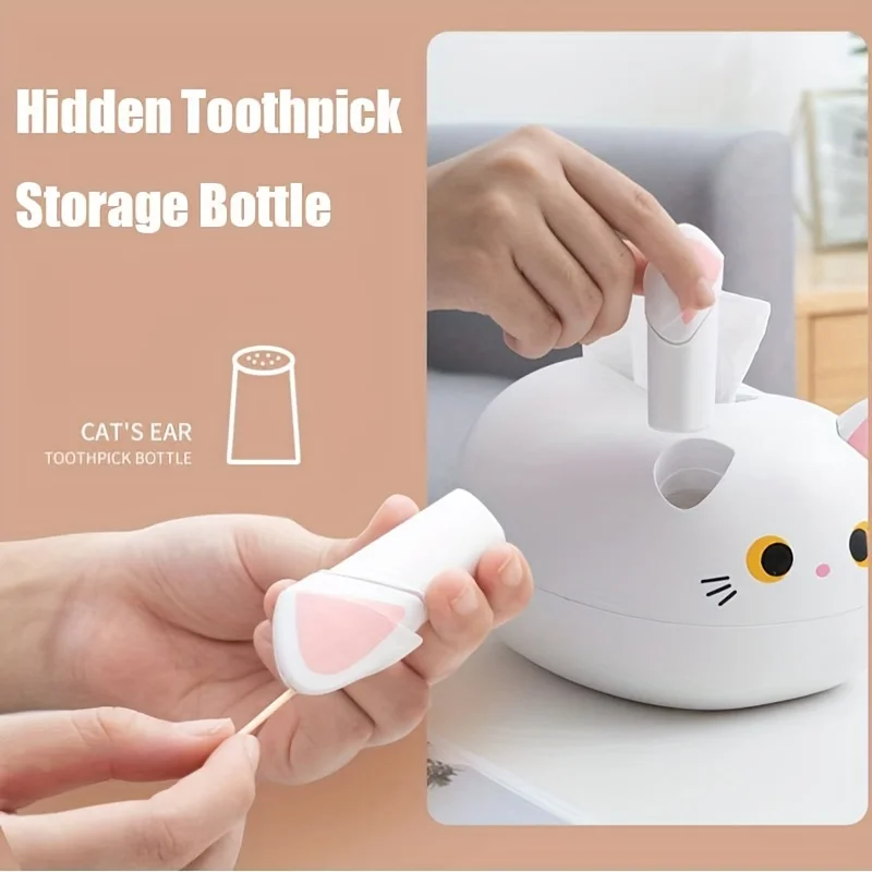 A cute cat tissue box, cartoon tissue box cover, cute black and white cat tissue box, paper storage napkin box, home decoration 4