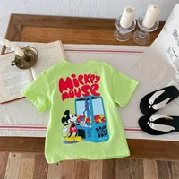 Cotton Mickey Pattern Children's Clothing T-Shirt Summer Printing Cartoon Fashion Short Sleeve Boys Popular Children's T-Shirt 2