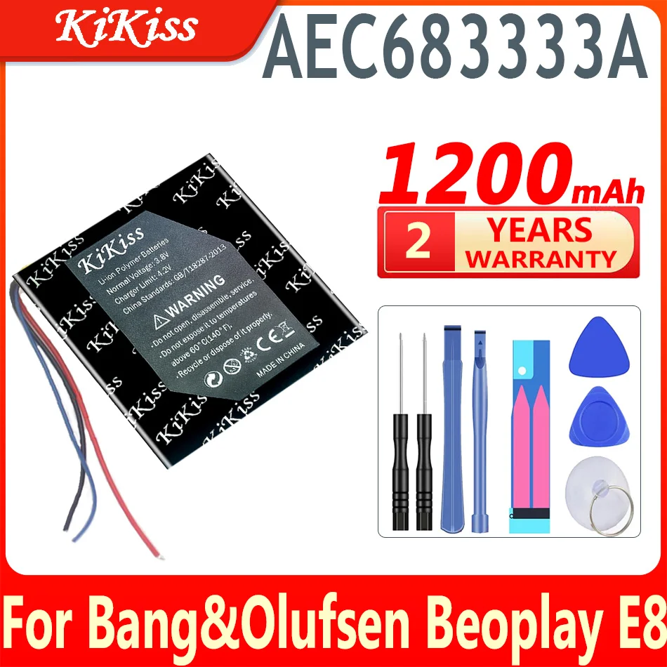 

1200mAh KiKiss Powerful Battery AEC683333A for Bang&Olufsen Beoplay E8 TWS Replacement High Capacity Batteries