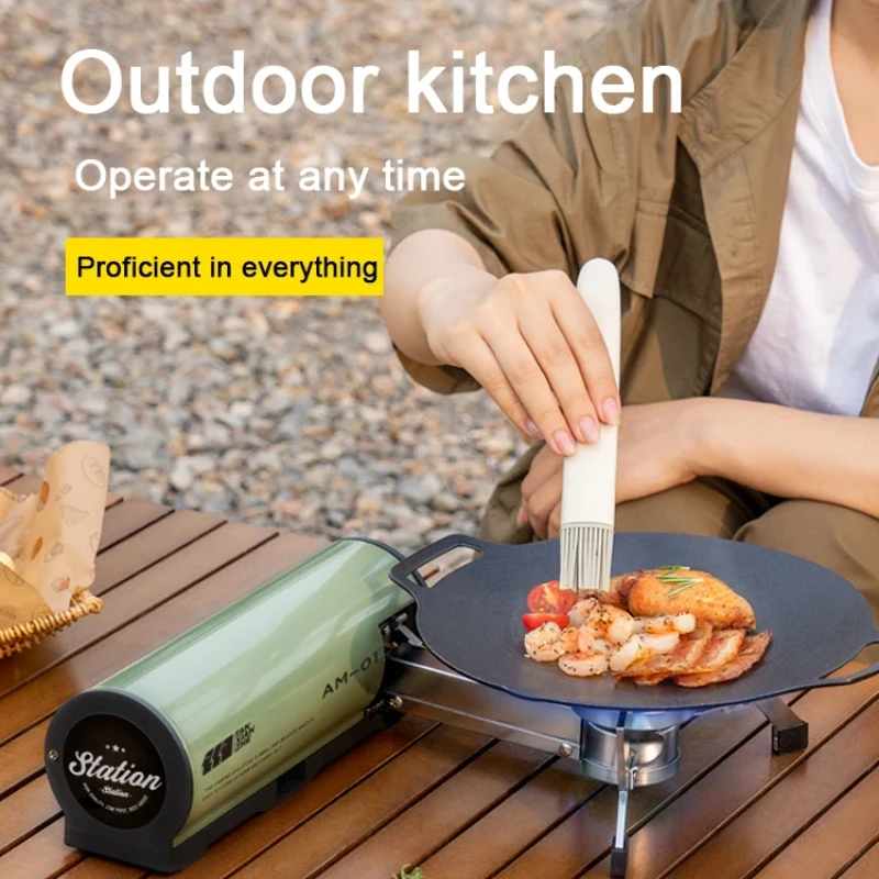 

New Portable Cassette Cooker 2600w Outdoor Barbecue Trip Camping Cooking Folding Box Stove To Carry A Backpack Heating