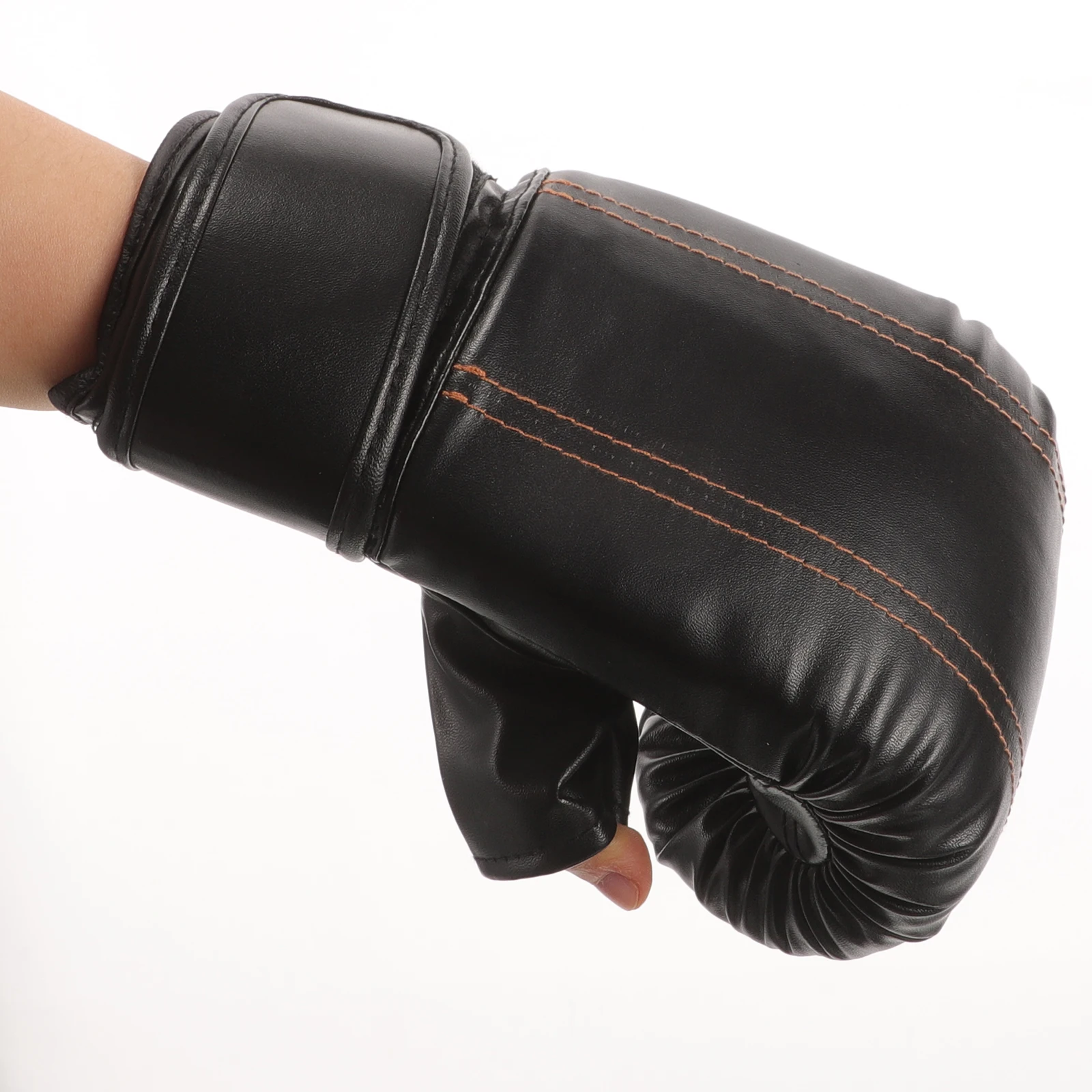 1 Pair Of Boxing Gloves Training Sparring Gloves Protect Boxing Fingerless Half Finger