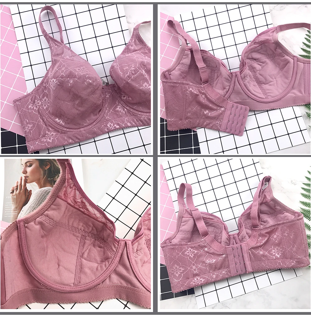 Top Plus Size Bra 54F 52G 50G 48F-36G Women Push Up Bras Padded Cotton  Bralette Sexy Lace Full Coverage Cup C D E F G BH C3204 - AliExpress