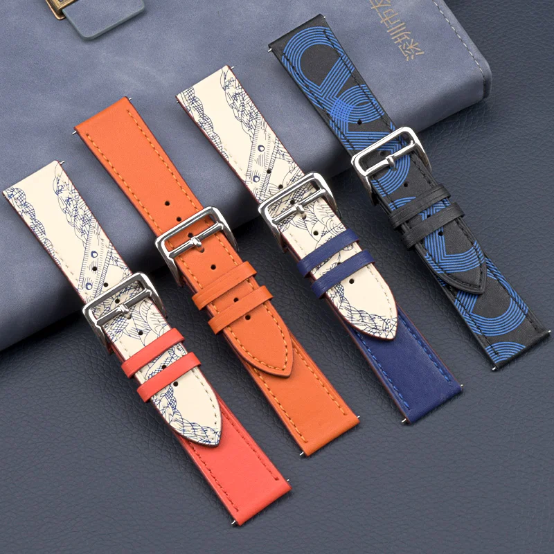 Elegant Leather Watch Band - Premium Sport Strap 20mm/22mm