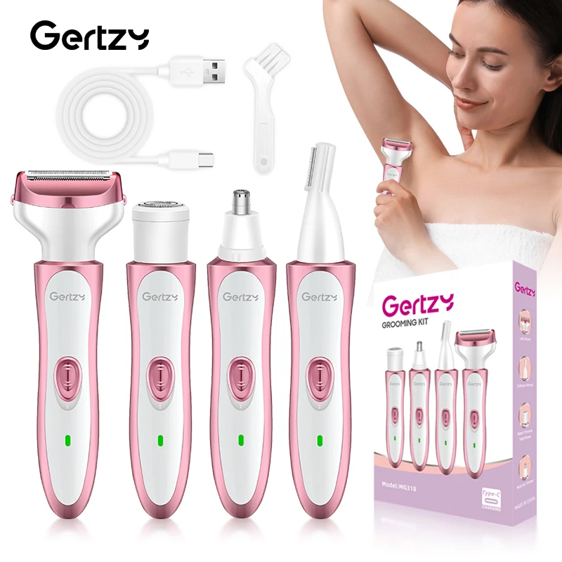 USB four in one electric shaver – suitable for face, nose, legs, armpits, painless trimmer – portable beauty toolkit BEST SELLERS