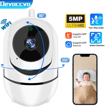 5MP HD Wifi IPCamera Smart Home Baby Surveillance Camera Auto Tracking Night Vision Wireless IndoorTwo-Way Audio Security Camera
