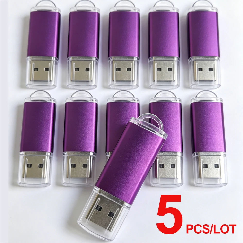 5 pcs Metal USB 2.0 Flash Drive  High Speed 16GB Pen Drives 32GB Flash Memory Stick 2GB 4GB 8GB 128 mb For Business gift 1