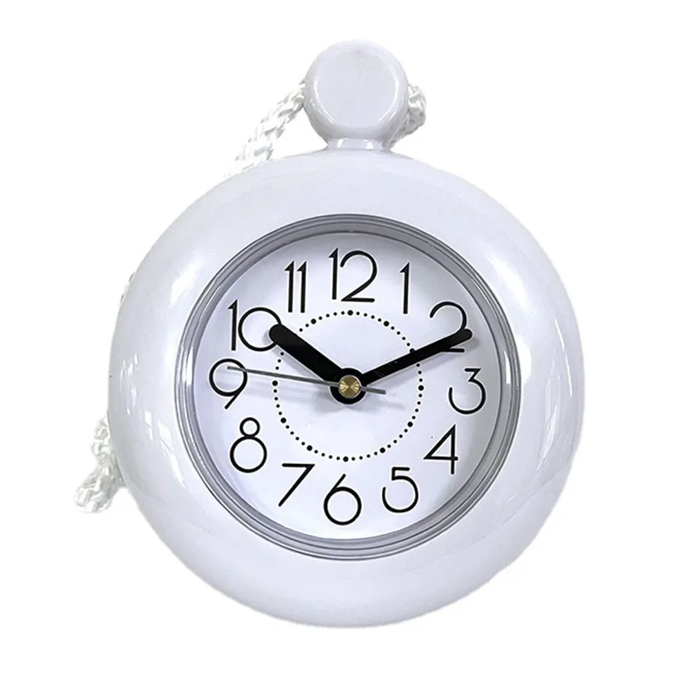 

Waterproof Bathroom Clock with Hanging Design Dual Use Alarm Clock for Bedroom and Kitchen Materials for Long Lasting Use