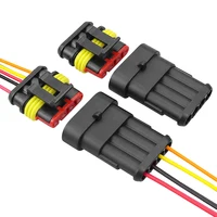4Pin Waterproof AMP Auto Connector 18AWG Male Female with Wire Quick Disconnect for Truck DJ7041-1.5-11/21 OEM 282088-1/282106-1 4