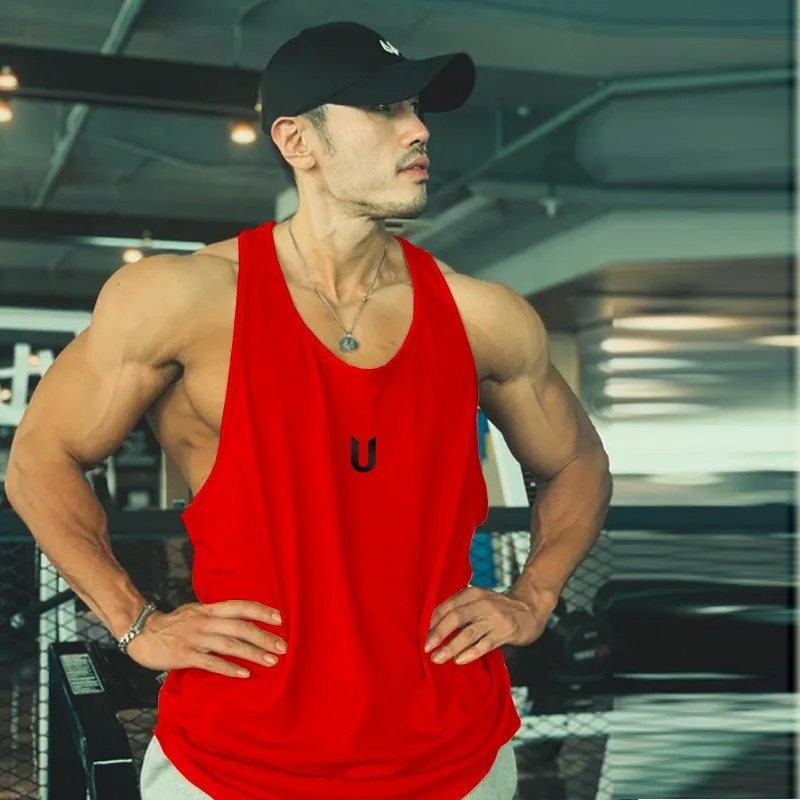 Different colors of men's sleeveless t-shirt