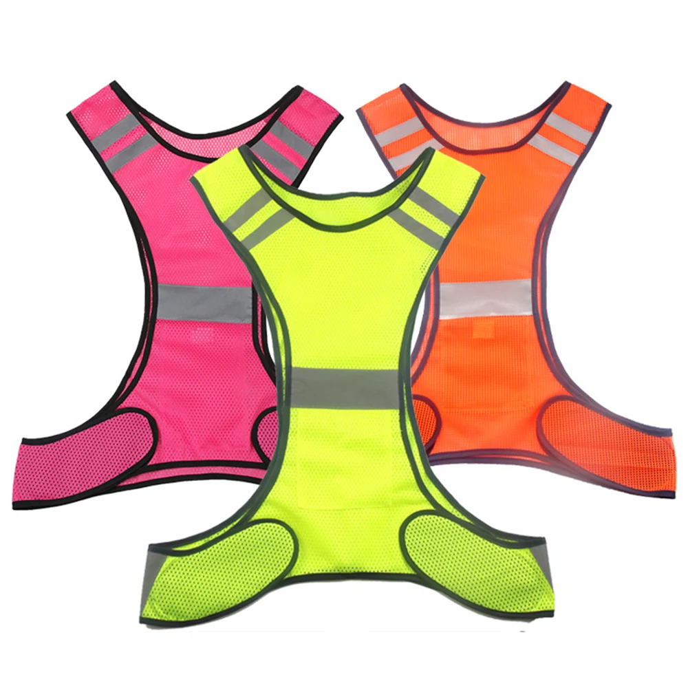 

Reflective Safety Running Vest Multi Adjustable Vest Night Running Outdoor Reflective Clothing