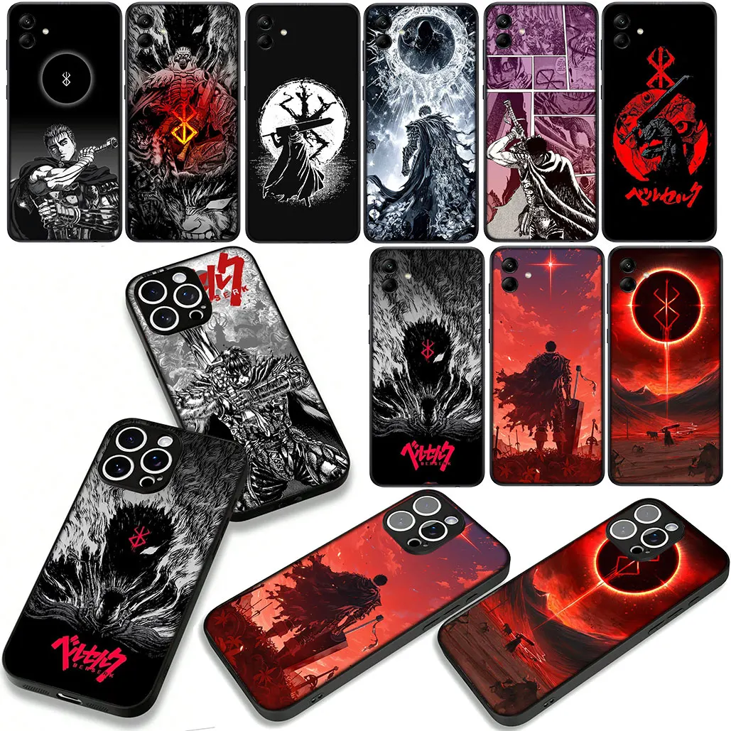 Anime-Inspired Berserker Phone Cover with Guts Cartoon Design