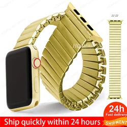 Luxury Elastic Stainless Steel Watchband with Expansion Design for S10-46mm(42-44mm) (Gold A new)