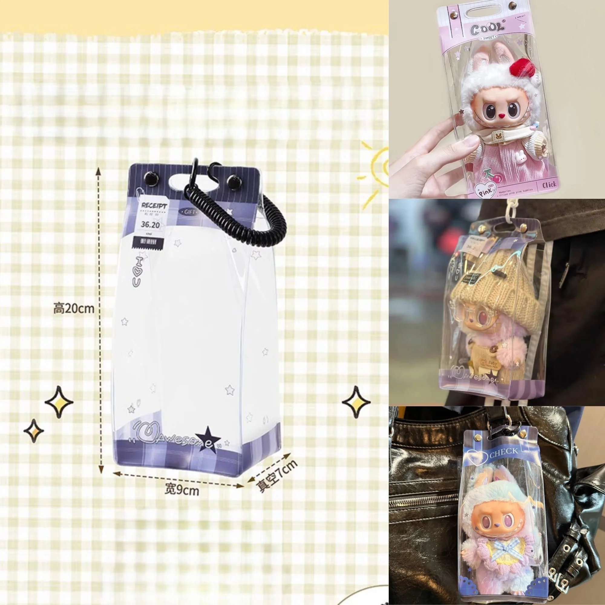 Estuche Acrílico Transparente para Figuras de Caja Ciega, Estuche Protector para Labubu con Cadena Metálica, Cubierta a Prueba de Polvo y Arañazos para Minimuñecas Coleccionables (Stehend Estuche Acrílico Transparente para Figuras de Caja Ciega, Estuche Protector para Labubu con Cadena Metálica, Cubierta a Prueba de Polvo y Arañazos para Minimuñecas Coleccionables (Stehend