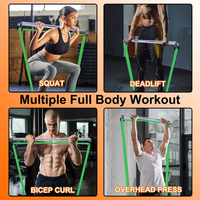 96cm Resistance Band Exercise Bar e-type Hook Door Anchor Handles for Long Elastic Bands Home Squat Deadlift Workout Equipment 6