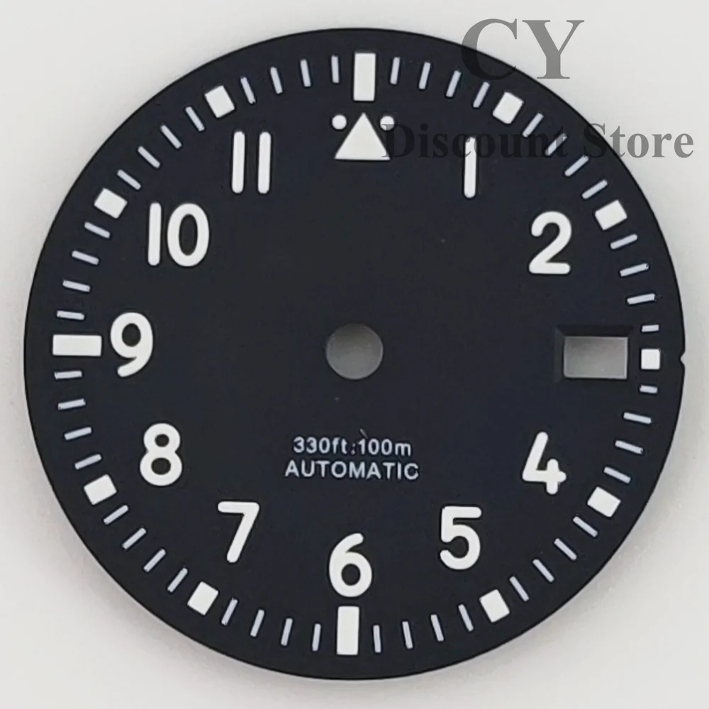Luminous Multicolor 29mm Watch Dial with Versatile Crown Positions