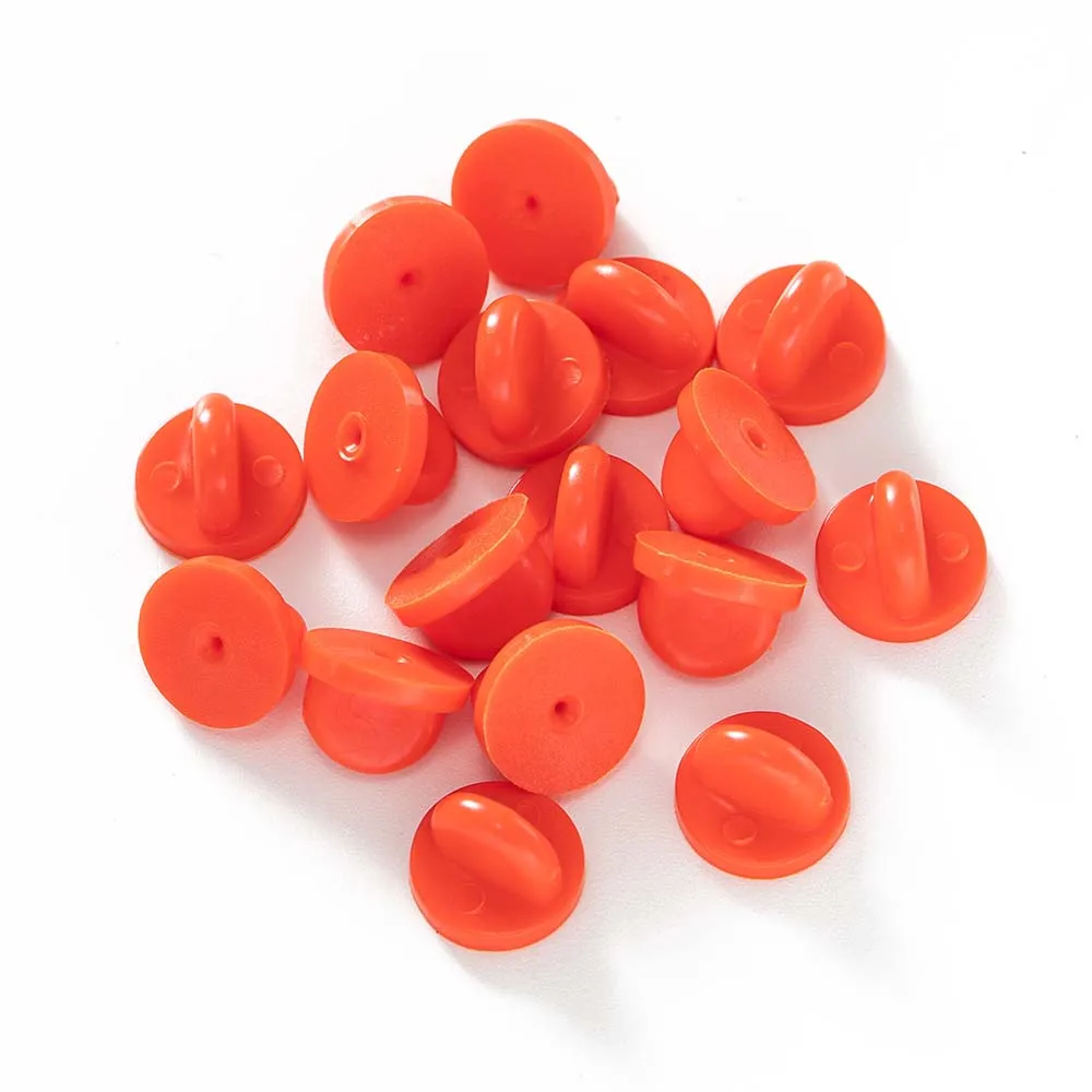 50Pcs Gummi Brosche Schnalle Taste Verschluss Pin Backs Kupplung Kappe Zurück Stopper Squeeze Abzeichen Halter DIY Schmuck Machen Zubehör – Detail 8