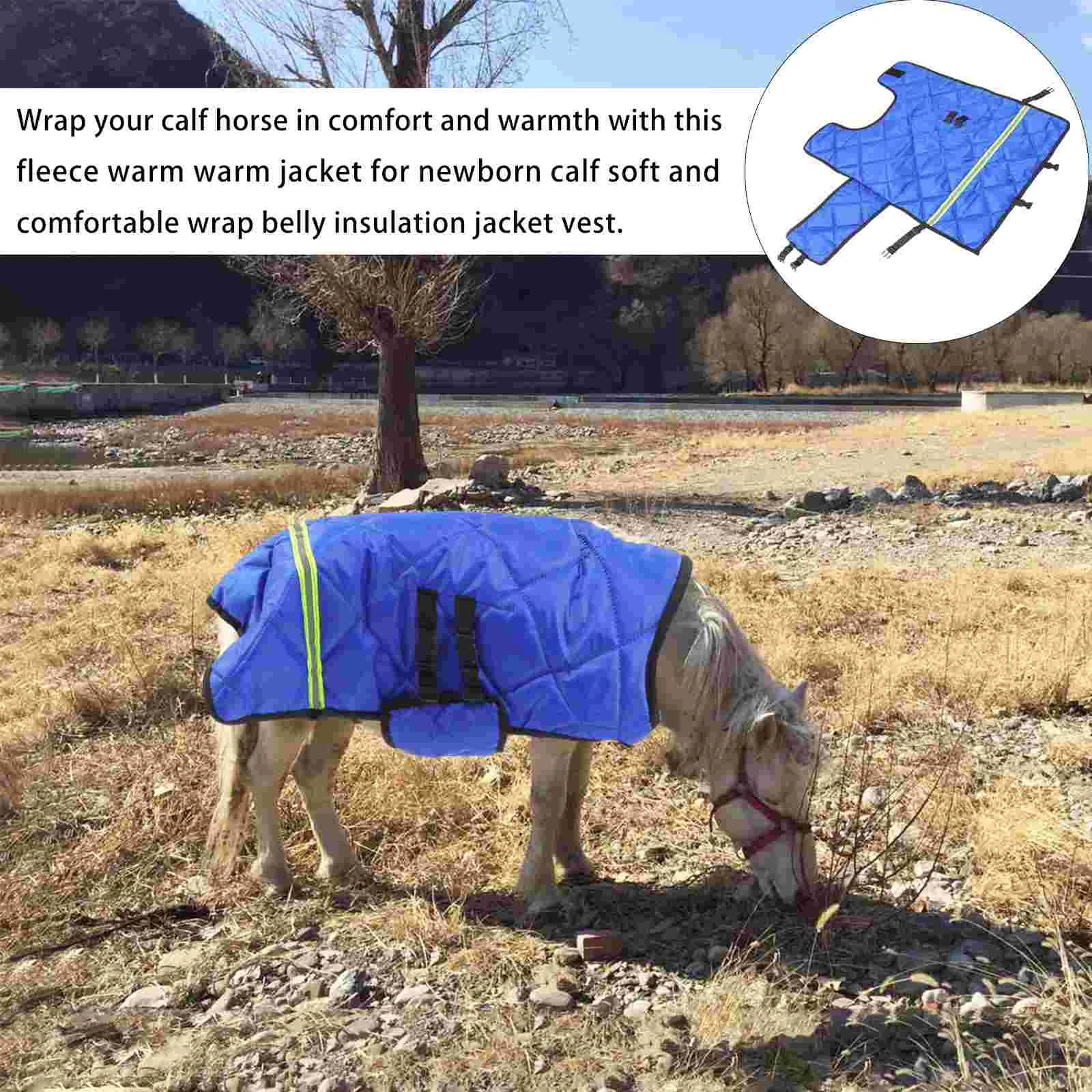 Cow Calf Warm Coat Waterproof Calf Vest Winter Apparel for Outdoor Activities and Protection from Rain and Snow 4