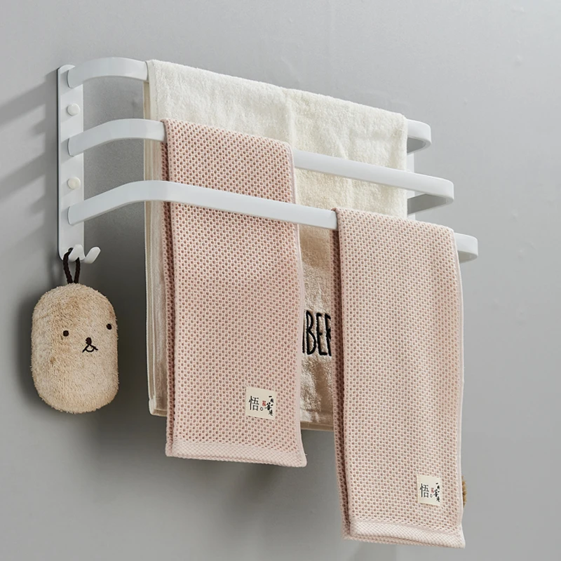 Bathroom Accessories Wall Mounted Towel Rack 30-50CM Multilayer Bar Aluminum Shower Room Holder Towel Hanger towel rack,towel holder