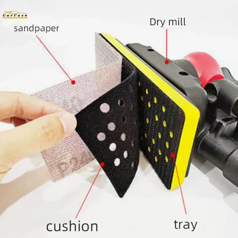 Suitable For Mirka Rectangular Sandpaper Machine Tray 70&times;198mm Pneumatic Sand Bed Tray Dry Sander Base Accessories