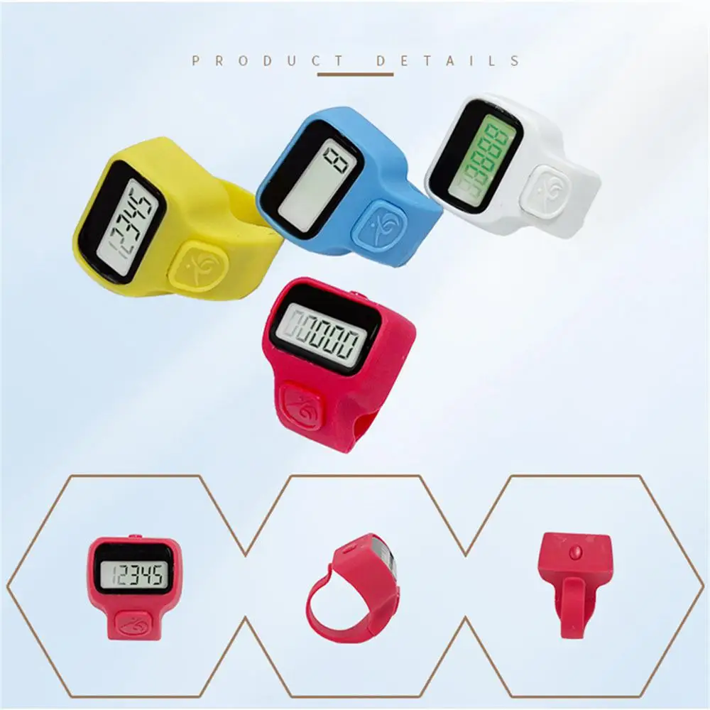Finger Counter W/ Compass Islamic Tasbih Bead 5 Digital LED Electronic Handheld Tally Counter Clicker Ring hand tally counter electronic counter