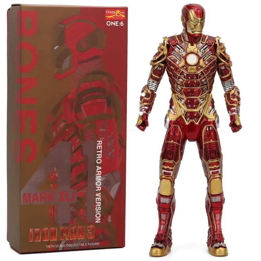 

30cm Marvel The Avengers 1/6 Iron Man Mk46 Scarlet Spiderman Anime Figures Pvc Model Ornaments Collectible Toys Festival Gifts