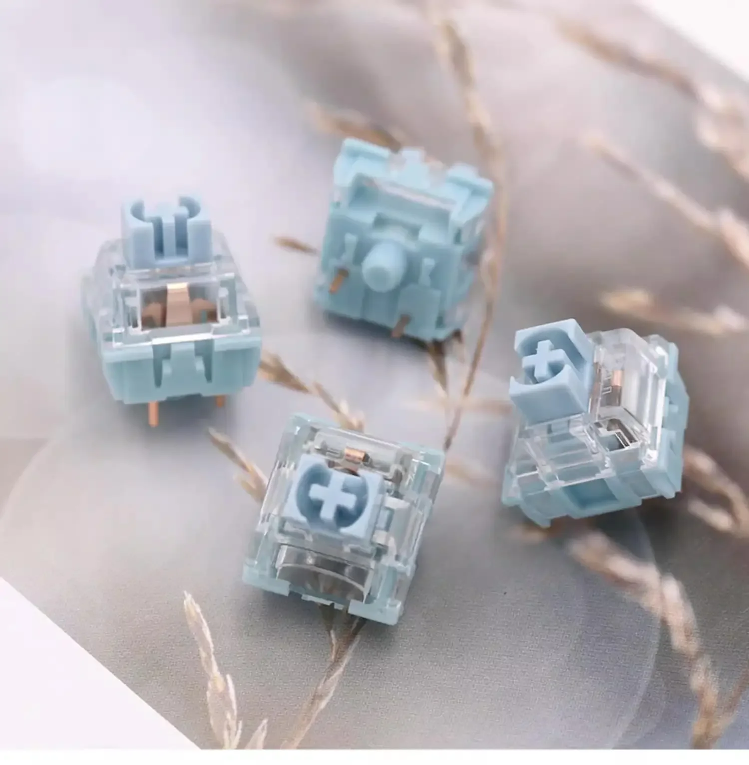TTC Silent Bluish White Switches Tactile 42g Switch Rounded Sharp Tactility Long Spring Mechanical Keyboard RGB MX DIY Switch 8 Scefe28e43c3f413bacd772bfc978c94br