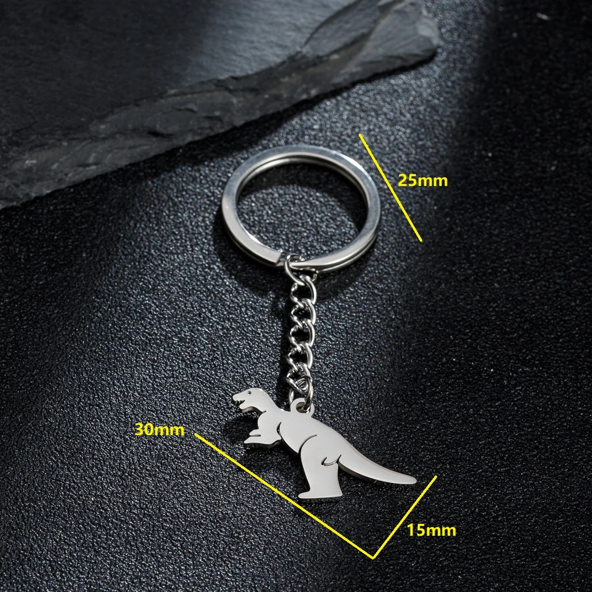 Kawaii Dinosaur Memorial Bag Keychain Children Diy Stainless Steel Key Ring  Jewelry Making Supplies Cute Keyholder For Girls - AliExpress