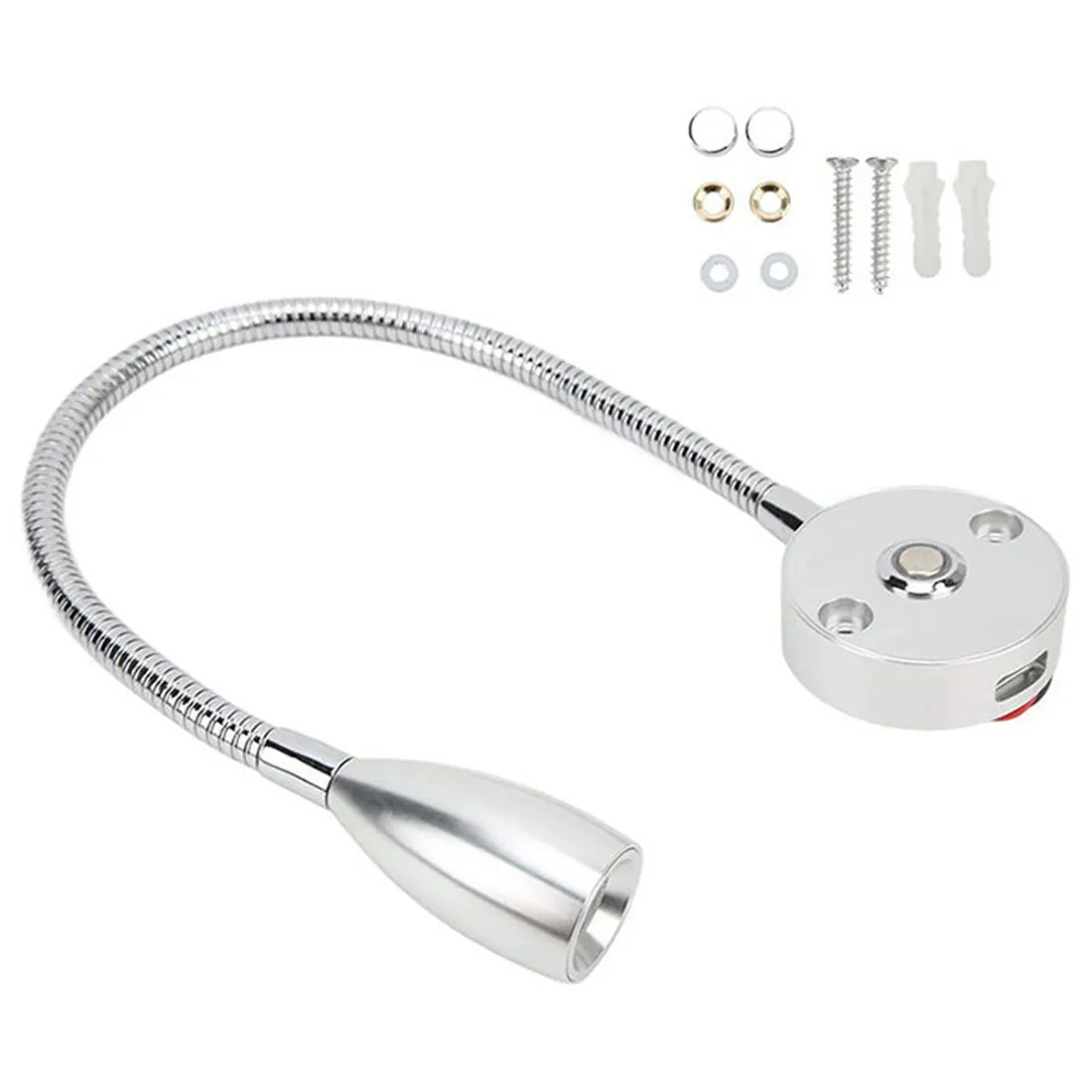 DC12V 24V LED Dimmable Reading Light 40cm Long Gooseneck for RV Wall Lamp Camper Van Travel Trailer Truck Boat Interior Lighting led light led wall lamp wall light led reading light