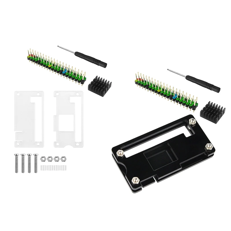 

Акриловый чехол для Raspberry Pi Zero W + 40-контактный разъем, отвертка, Пассивный охлаждающий Корпус для Raspberry Pi Zero W высшего качества
