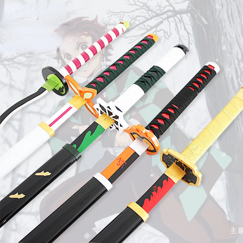 25Cm Demon Slayer Katanas Agatsuma Zenitsu Nichipin Blade Spade Anime Giapponesi Cosplay Modello Di Arma Prop Room Decor Giocattoli Per Bambini