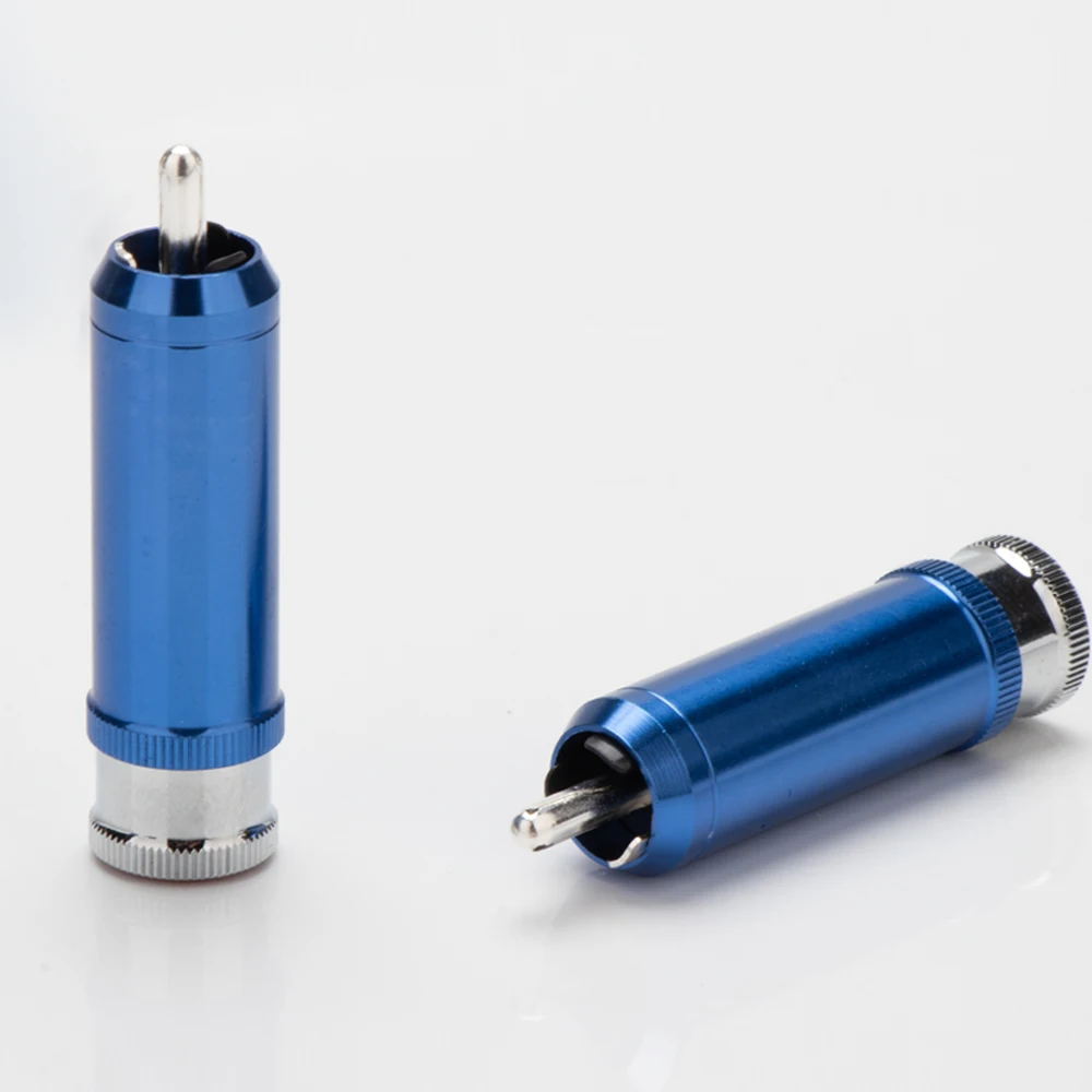 Hochwertiger versilberter RCA-Stecker (männlich) für DIY-HiFi-Audio-Lautsprecher-Verstärker-Signalkabel – Detail 3