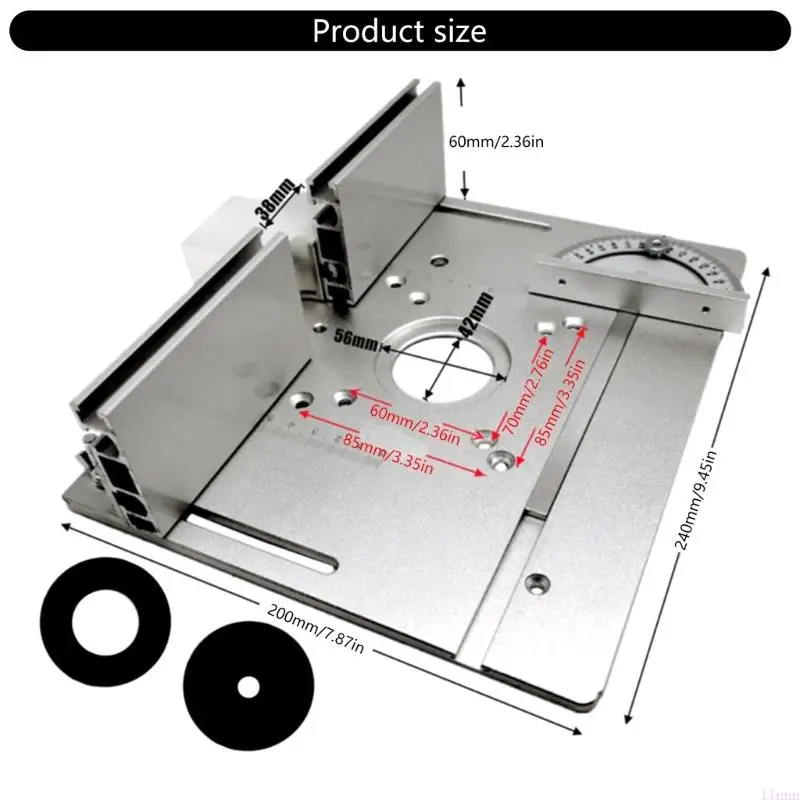 Aluminum Router Table Insert Plates For Wood Milling Engraving Machines Board Trimming Machine Engraving Auxiliary Tool