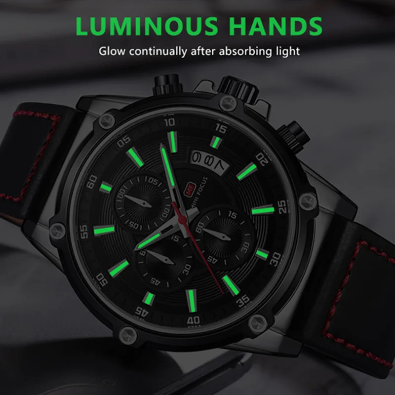 MINI FOCUS quartzhorloge voor heren Waterdicht_voghion.com