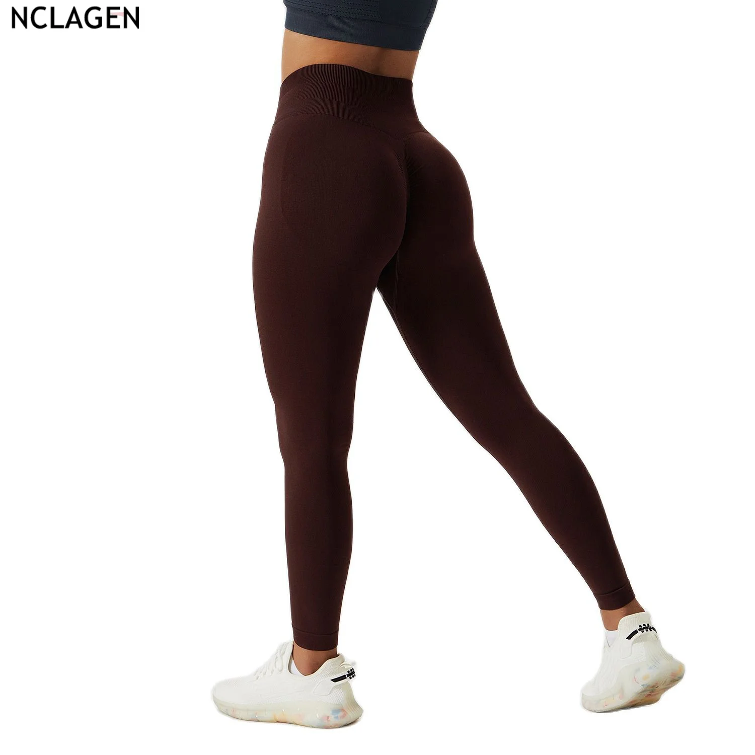 Alphalete Hip Lifting Leggings Solider Color Yoga Pants Women High Waist  Running Sports Shorts Wearing Nude Fitness Pants - AliExpress