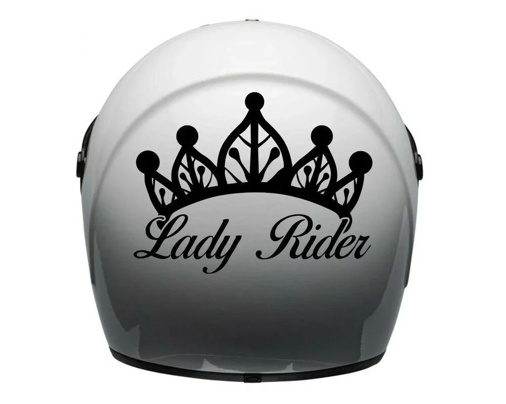 

For Helmet decals motorcycle stickers removable 1X pcs lady rider crown