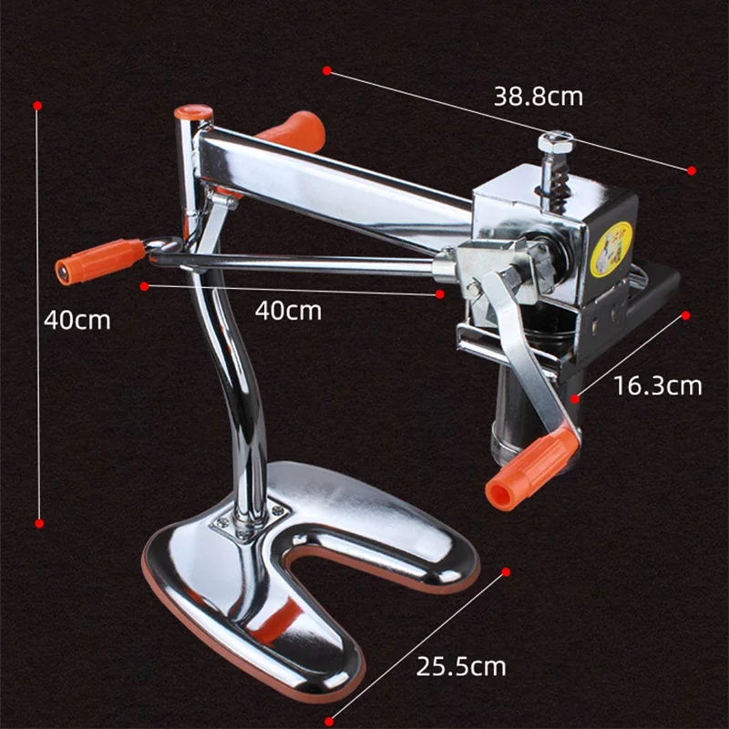 Household manual stainless steel noodle pressing machine Portable two-axis noodle making machine 10 kinds of pasta making