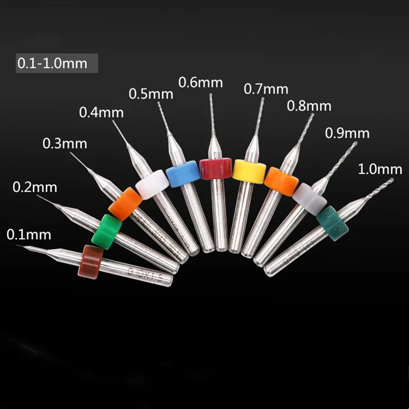 0.1mm-1.0mm High Quality Hard Alloy PCB Print Circuit Board Carbide Micro Drill Bits Tool  for SMT CNC second hand fanuc circuit board imported pcb a20b 3900 0230 fanuc memory card for cnc controller main board