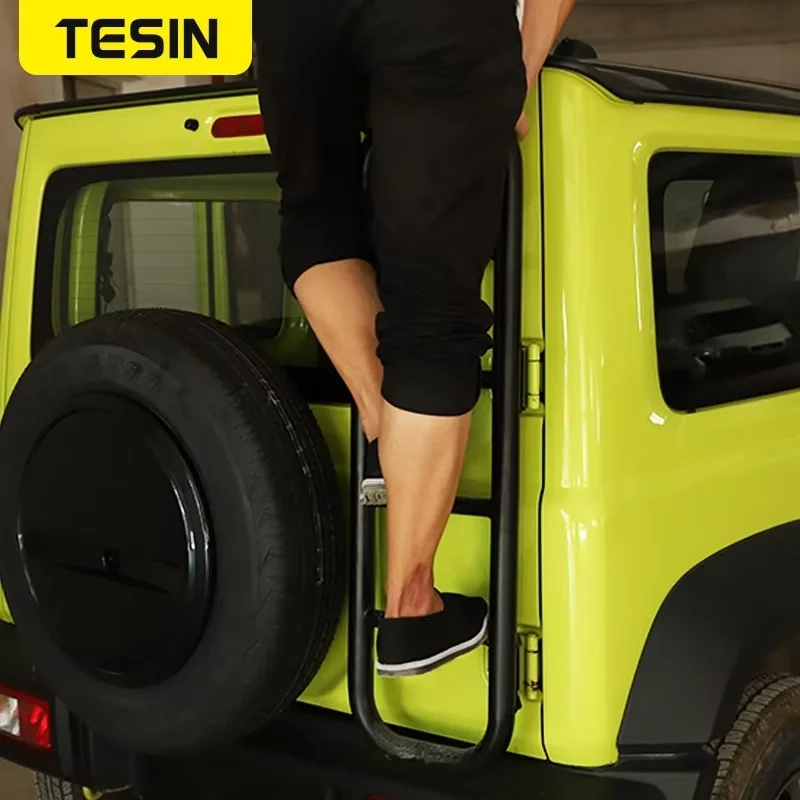 스즈키 짐니 JB74 2019 2020 2021 2022 2023 2024 2025 2026 차량용 TESIN 테일게이트 등반 사다리, 뒷문 러기지 랙 사다리