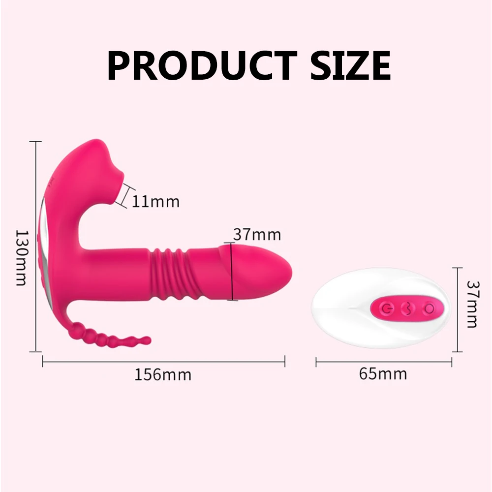 Silicone Sucking Vibrator Telescopic Oral Clitoris Stimulator_voghion.com
