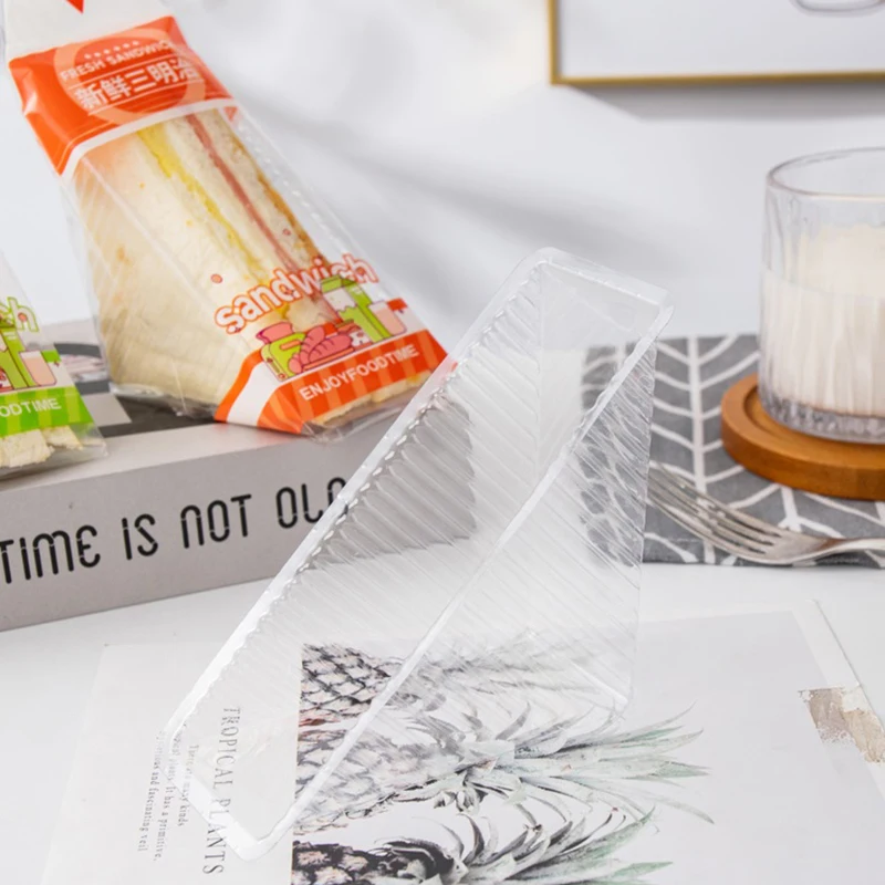 100 Pieces Transparent Anti-Fog Disposable Triangle Sandwich Bags 17.5x23.5cm for Sandw... - SKU TSB01204 - UGI Packaging