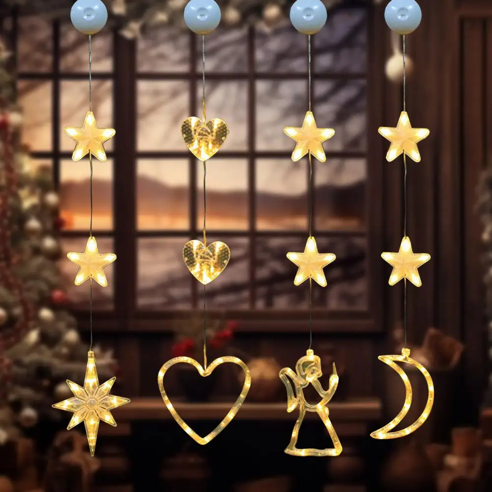 

Indoor Window Christmas Lights Battery Operated Christmas Window Lights Easy Installation Led Decor with Suction Cups for Xmas