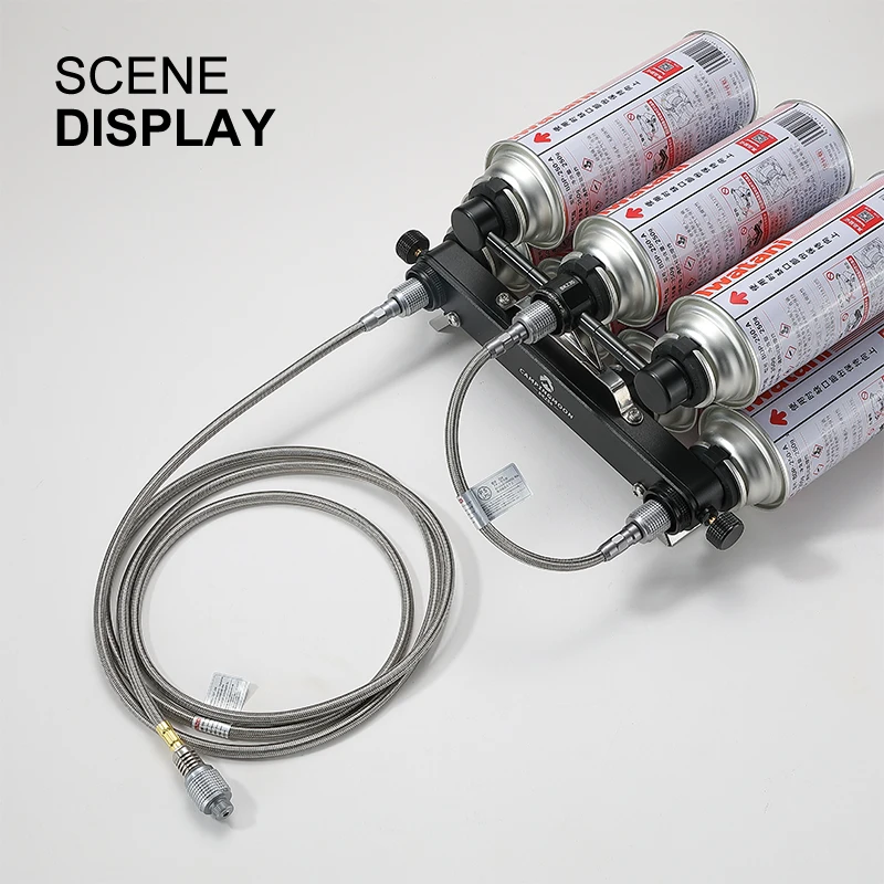 Camping Gas Stove Adapter Butane Adapter Extension Hose Split Stove Converter Connection Hose Gas Tank Camping Equipment