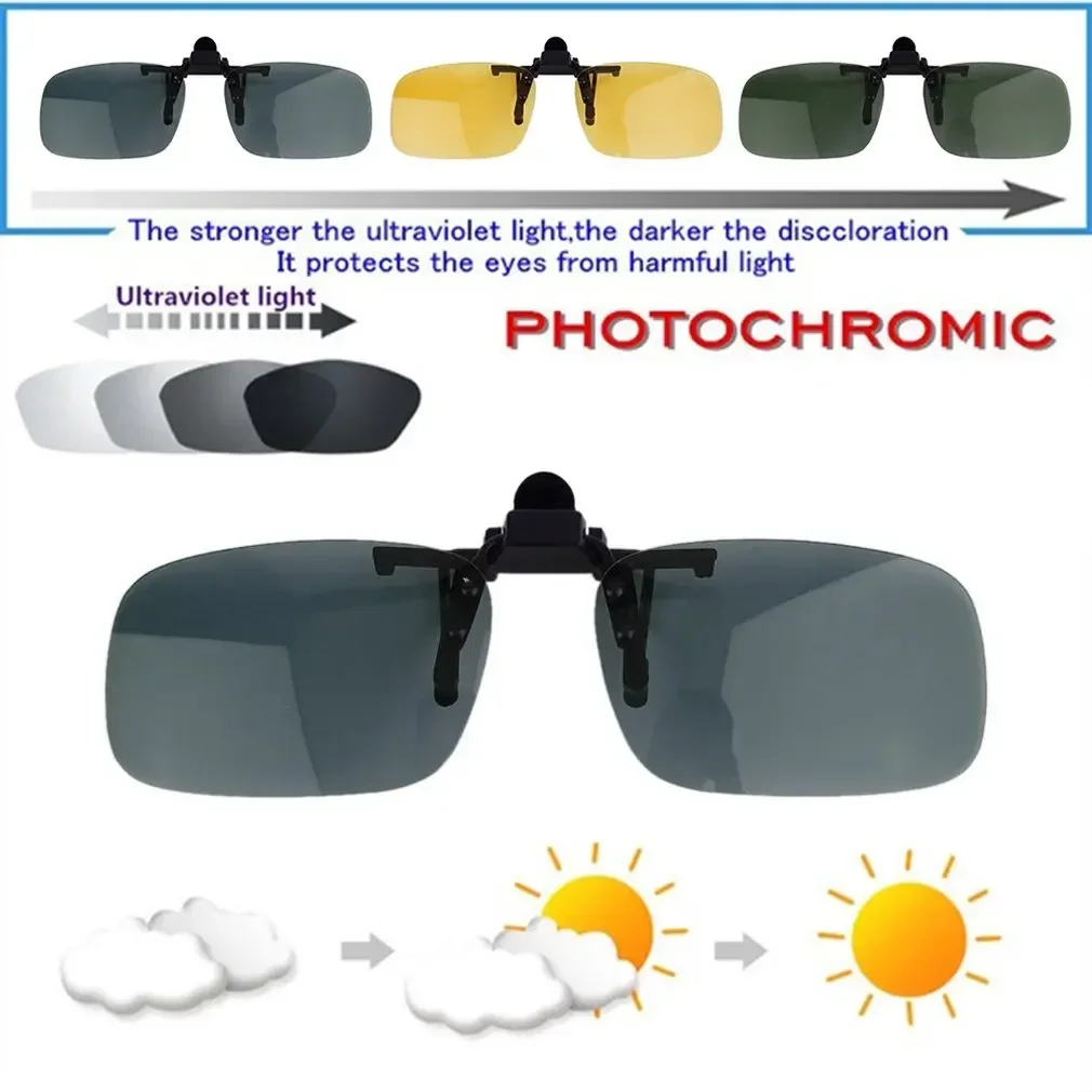 Driving Night Vision Clip-on Flip-up Sunglasses for Men Women