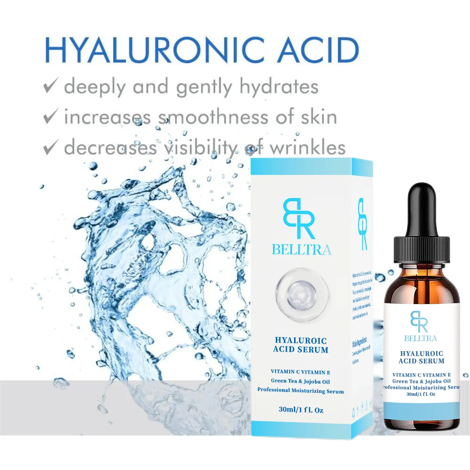BELLTRA Face Skin Care Collagen Serum Retinol Vitamin Anti-Aging Wrinkle Moisturizing Whitening Shrink Pores