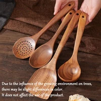 Ustensiles de cuisine en bois, 4 pièces, cuillères de cuisine en bois, outils en bois durables résistants à la chaleur pour la cuisson 6